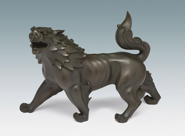 Deluded Demons Run Away (Roaring Lion Sculpture)