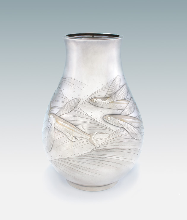 Vase with Flying Fish Design