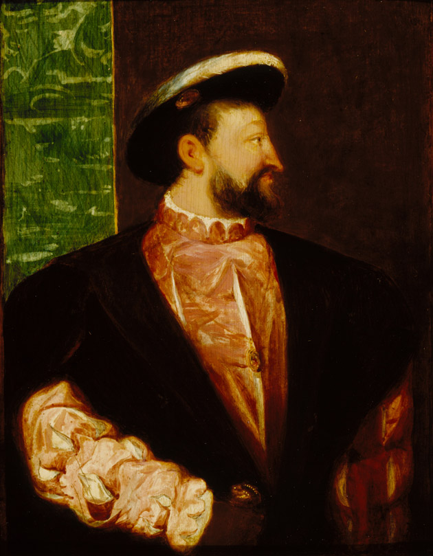 Francis I, after Titian, Study for</em> Gallery of the Louvre